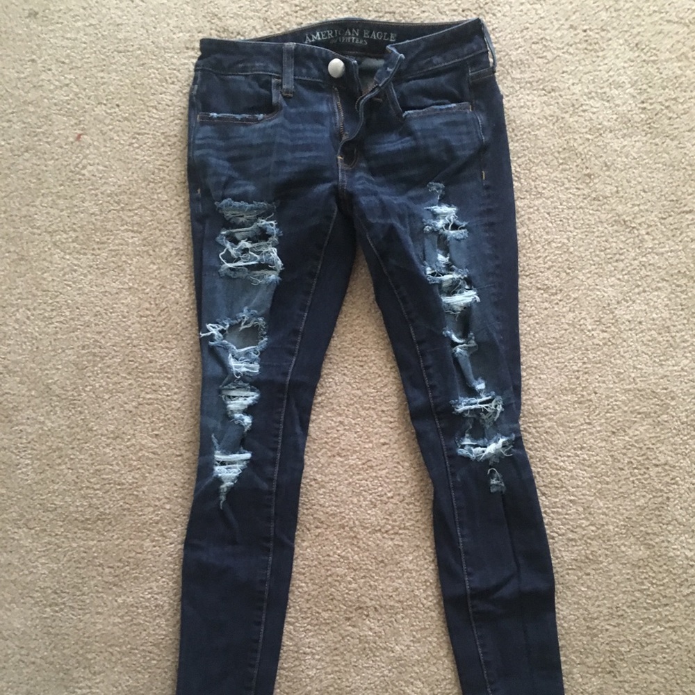 Dark Ripped Skinny Jeans